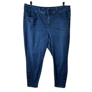 Melissa McCarthy Seven7 Jeans Women Size 18W Blue Pencil High Rise Jegging Ankle